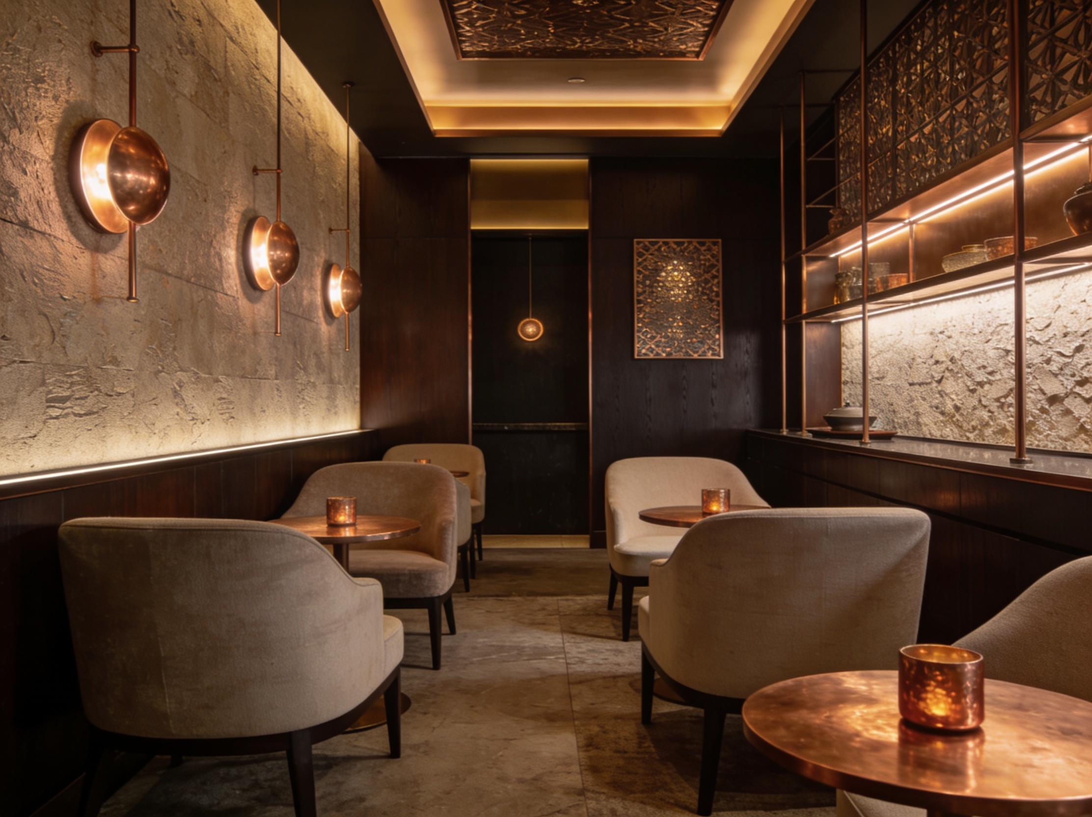 Compact Boutique Lounge example interior concept