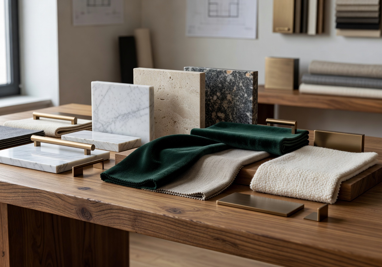 Material Palette Study example interior concept