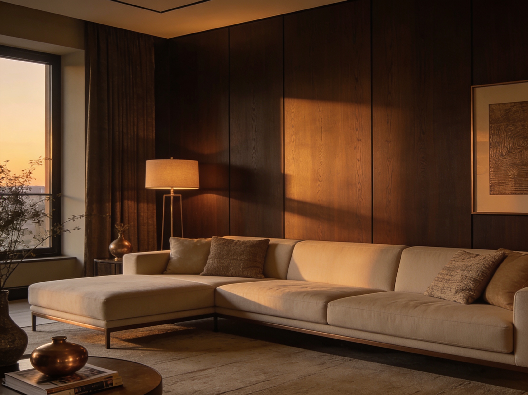 Warm Minimal Living Room example interior concept